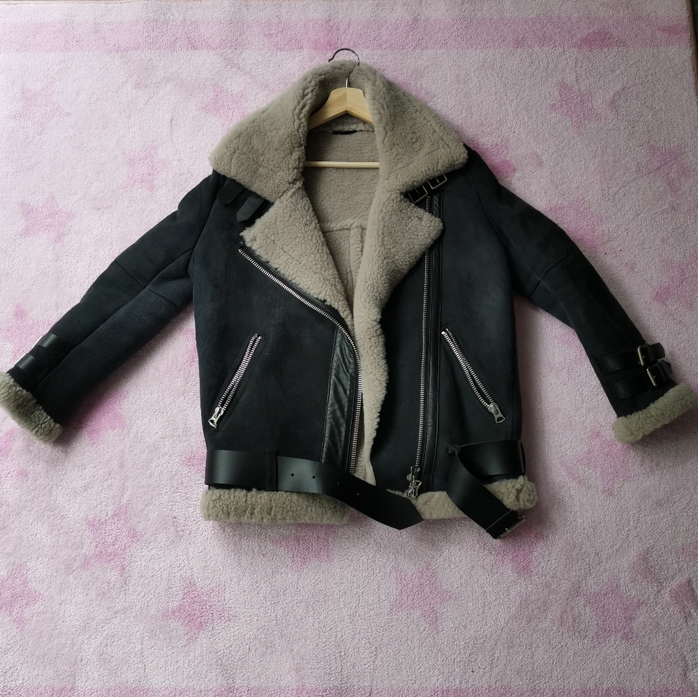 Dark brown suede Shearling Velocite Jacket